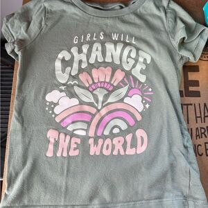 Girls' Green Graphic Tee